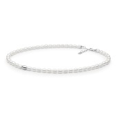 Colier cu perle naturale si argint 43 cm DiAmanti 224-88-G